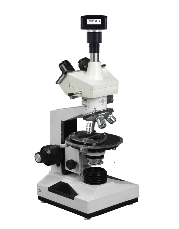 Trinocular Polarising Petrological Microscope with Centerable Nosepiece and Digital Camera